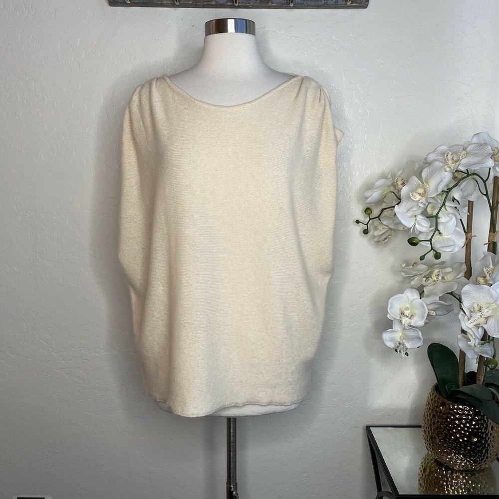Calypso St Barth Cream Cashmere Short Sweater